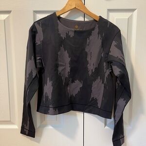 Lululemon Robert Geller Long Sleeve Top Black Gray S/M